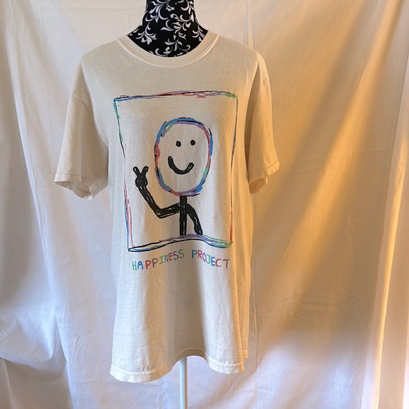 Beige Happiness project 100% cotton size large men’s shirt - Picture 1 of 4